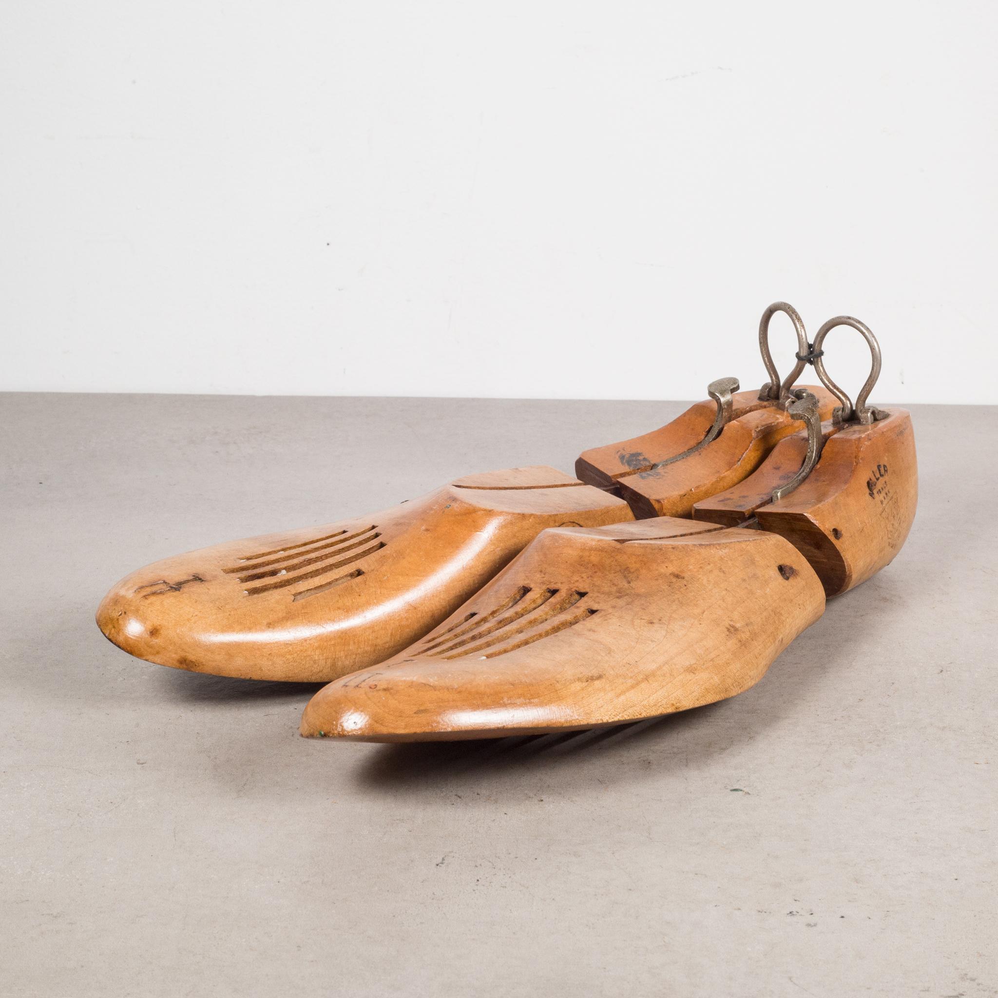 Original pairs of cobbler's wooden shoe forms. They have retained their original finish and have the appropriate wear.
Creator unknown.
Date of manufacture c.1920
Materials and techniques maple or beech.
Condition good. Wear consistent with age