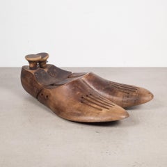 Antique Wooden Shoe Forms with Handles, c.1920