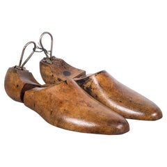 Antique Wooden Shoe Forms with Handles, c.1920