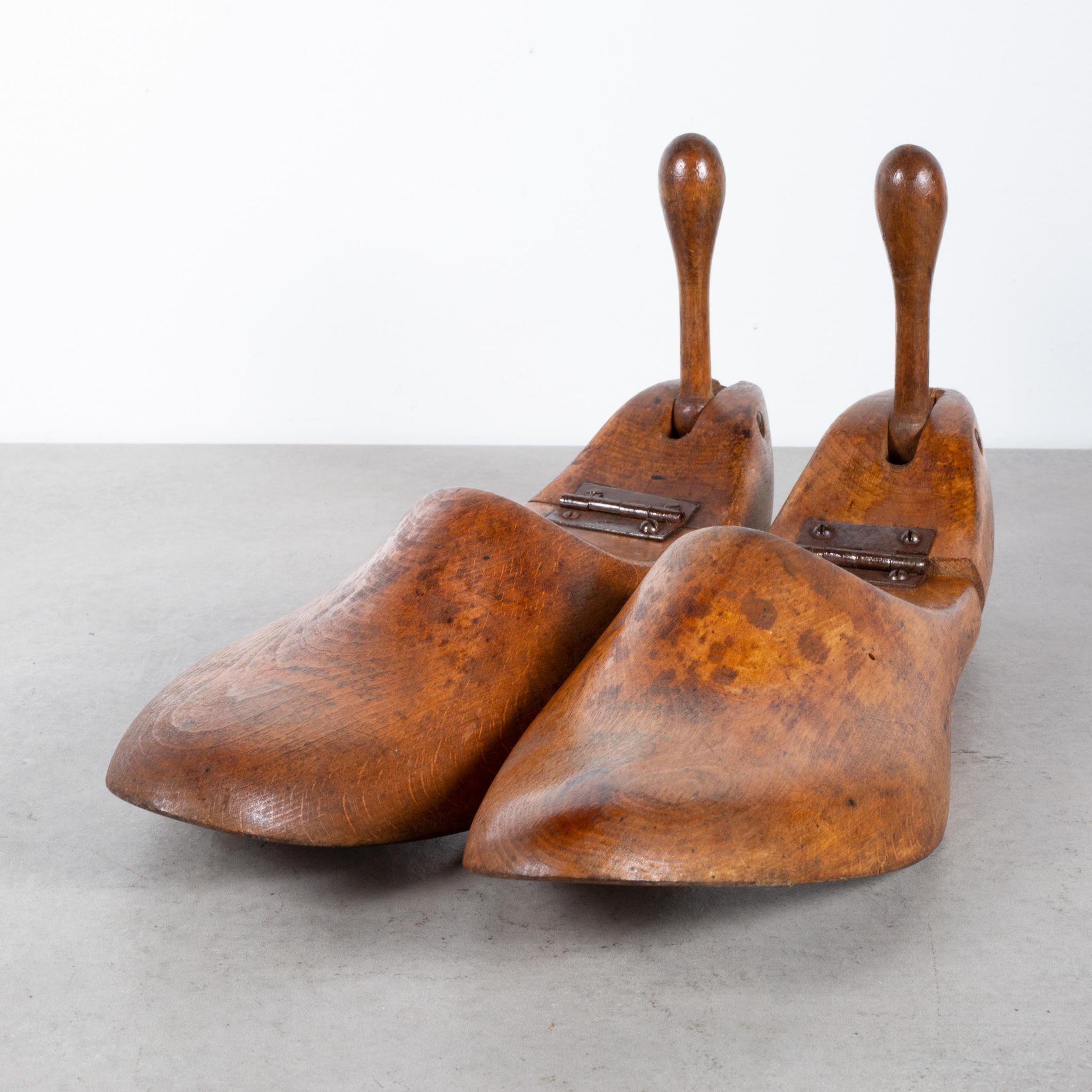 20th Century Antique Wooden Shoe Last C.1920-9 Pairs Available