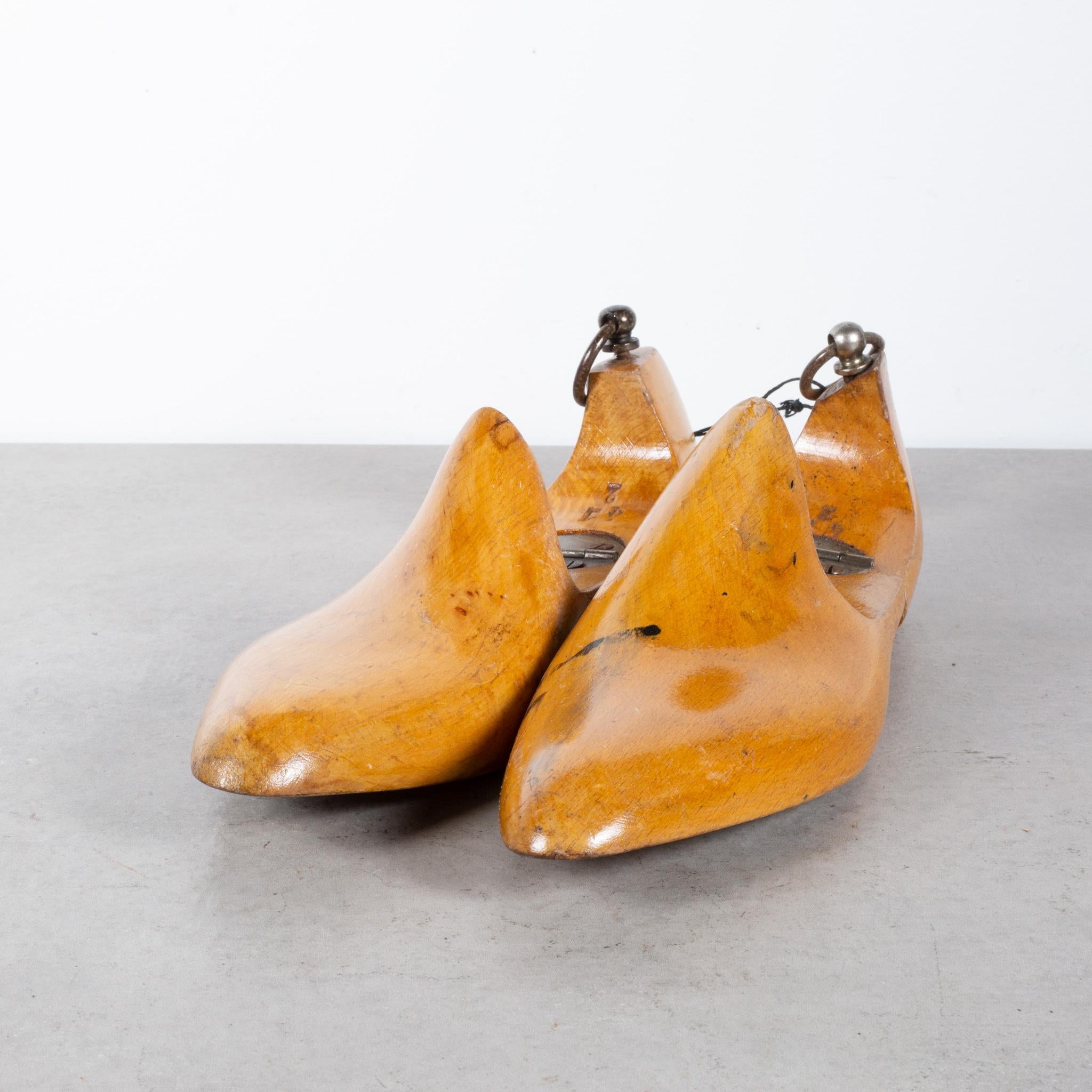 Bronze Antique Wooden Shoe Last C.1920-9 Pairs Available