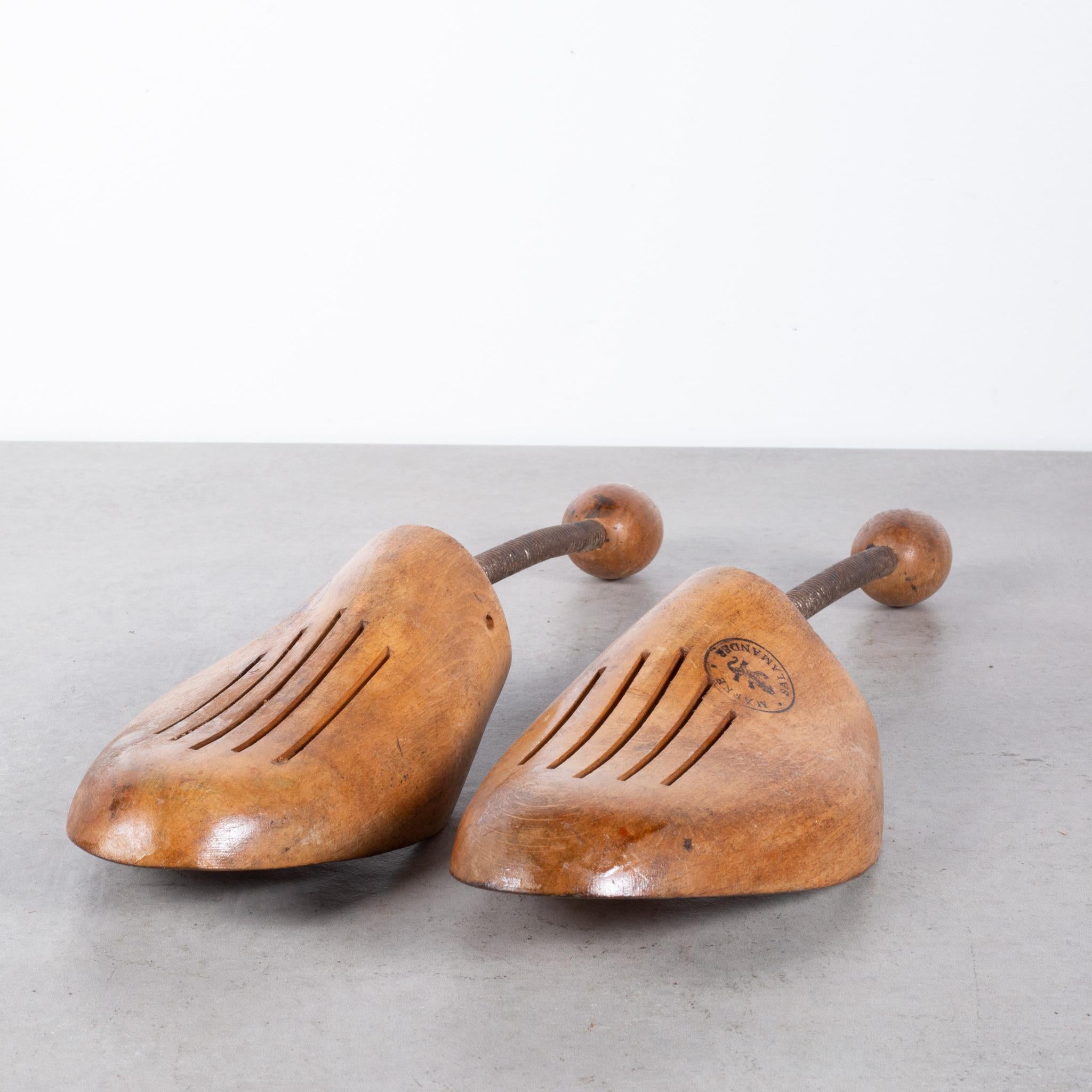 Antique Wooden Shoe Last C.1920-9 Pairs Available 2