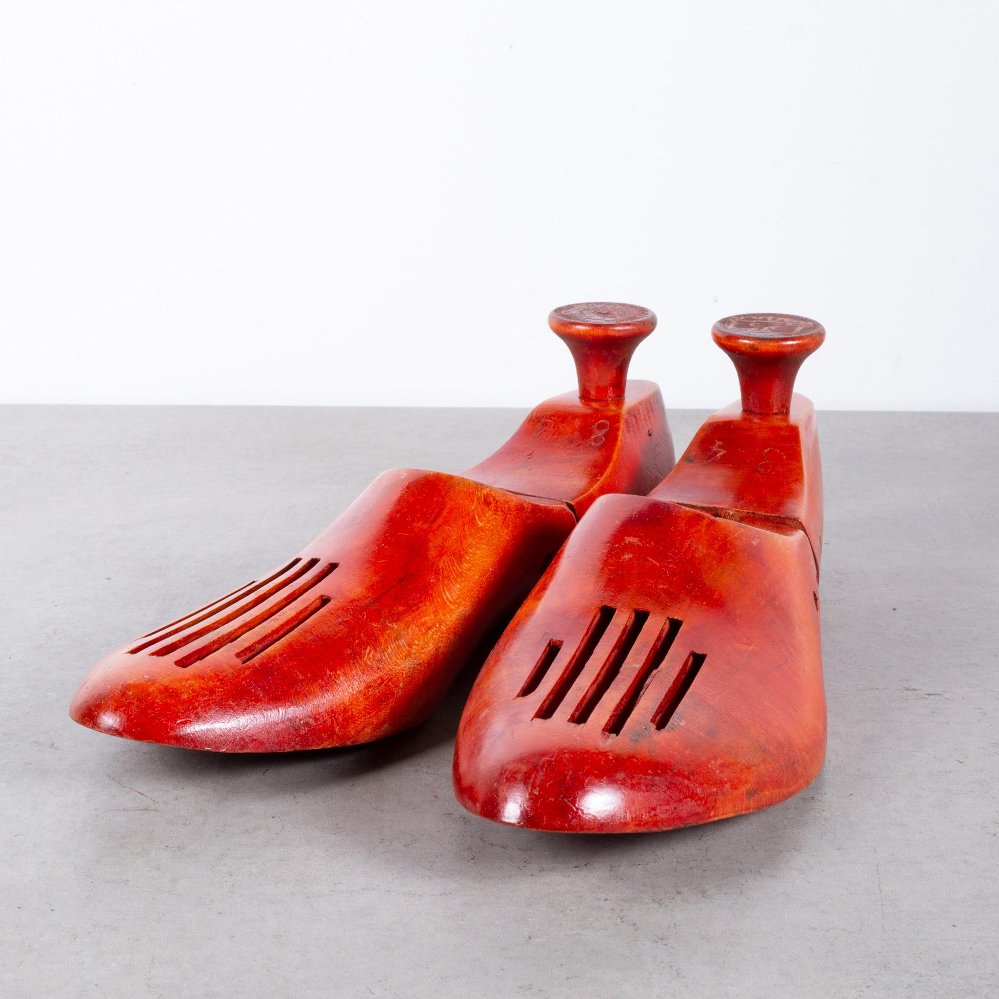 Antique Wooden Shoe Last C.1920-9 Pairs Available 3