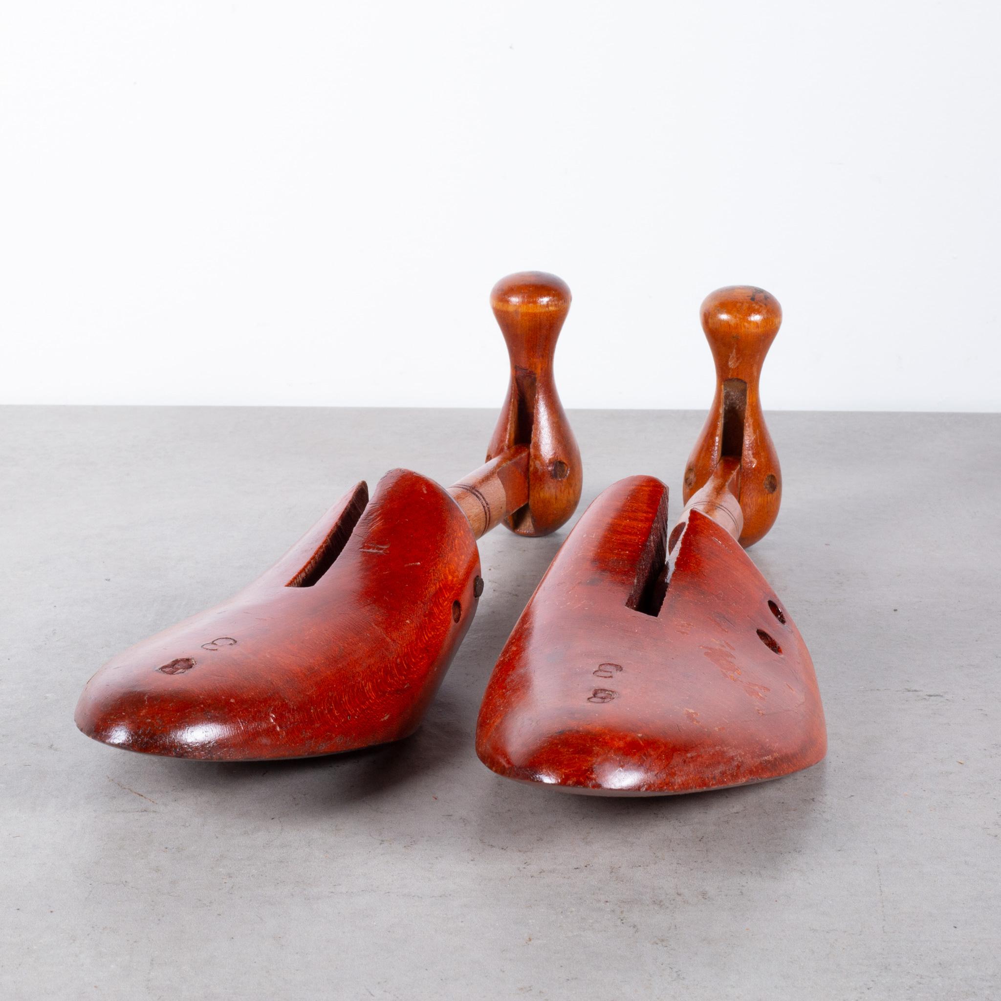 Antique Wooden Shoe Last C.1920-9 Pairs Available 4