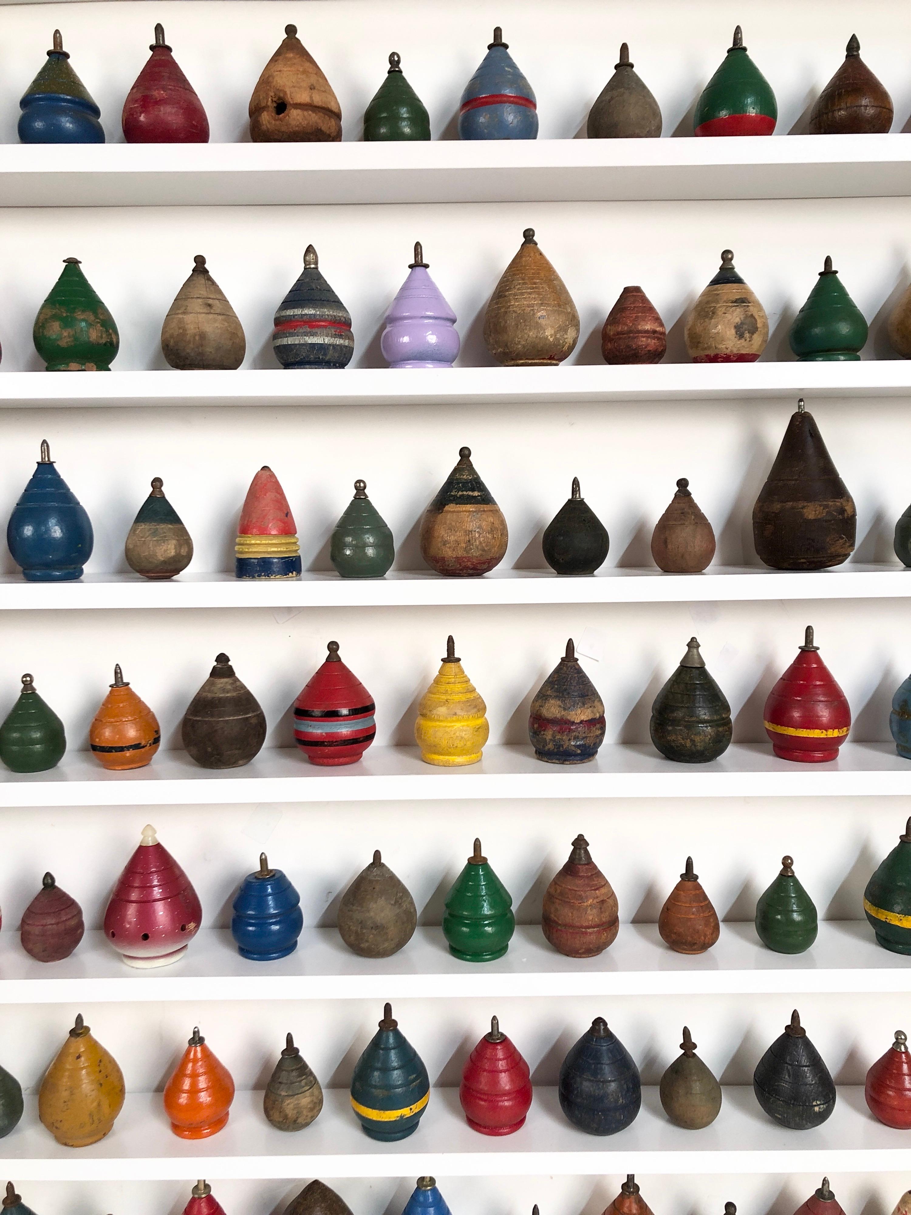 Antique Wooden Spinning Top Collection Custom Display at 1stDibs antique wooden spinning tops