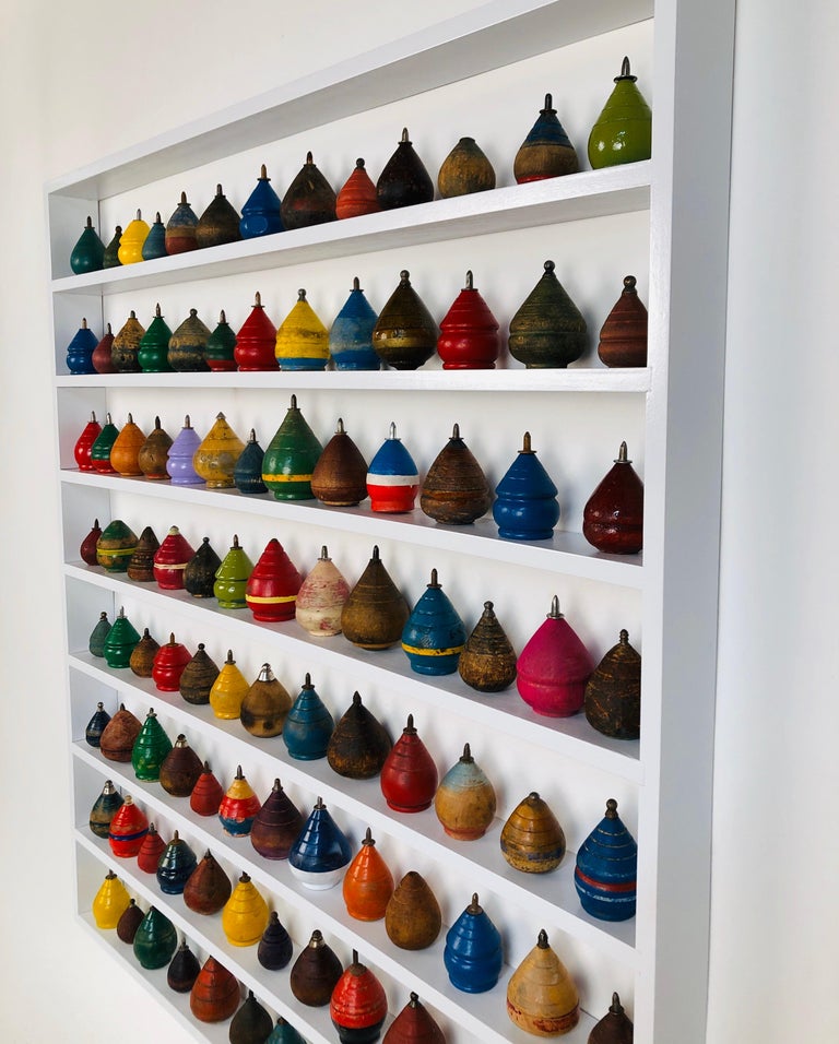 Antique Wooden Spinning Top Collection in Custom Made Wood Antique Wooden Spinning Top Collection in Custom Made Wood