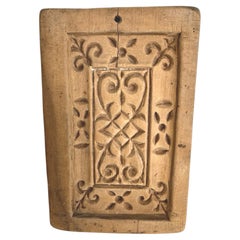 Antique Wooden Springerle Mold Hand-Carved, German Folk Art, 1870s