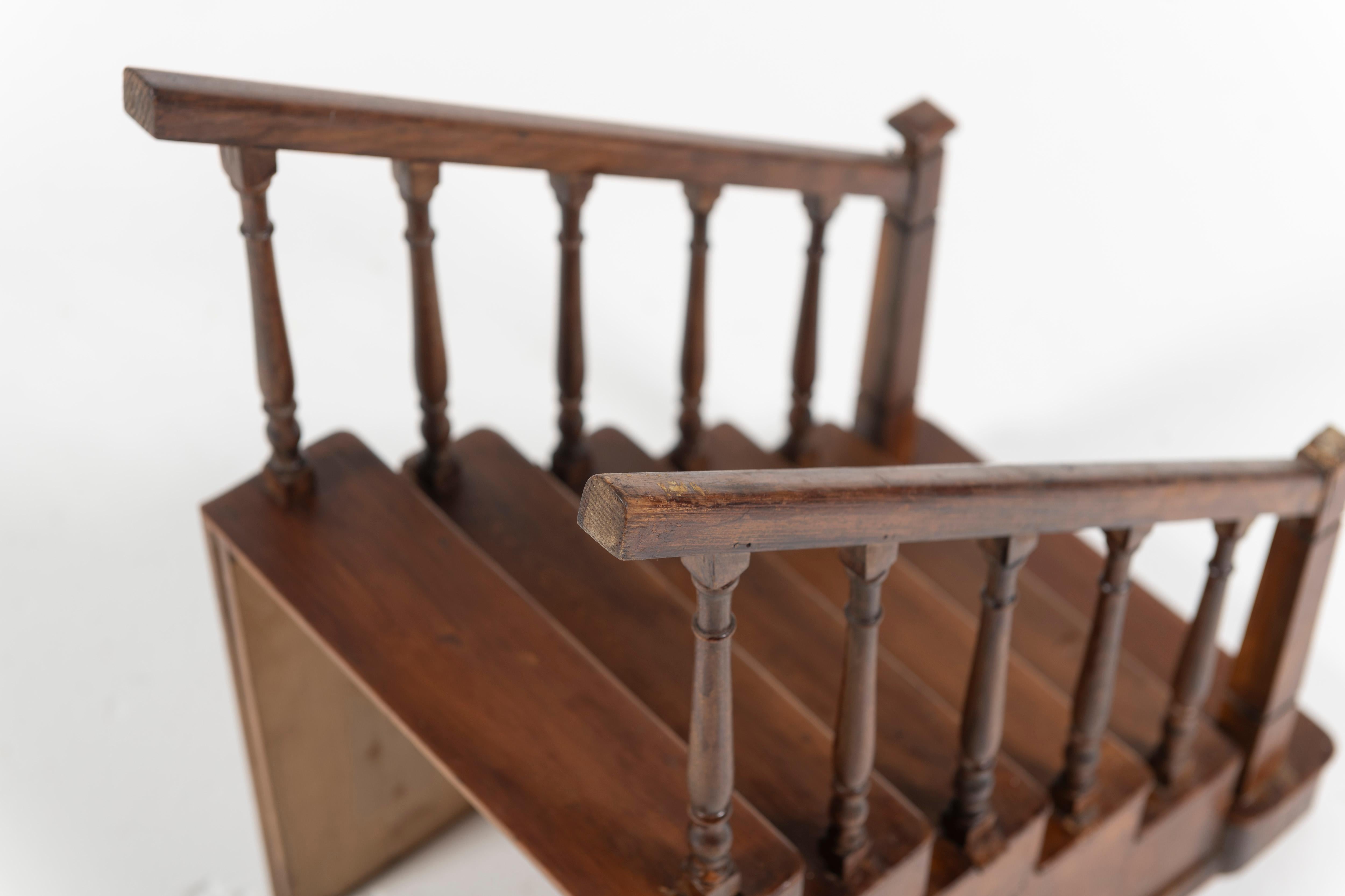 Walnut Antique Wooden Staircase Model, England, 1920s