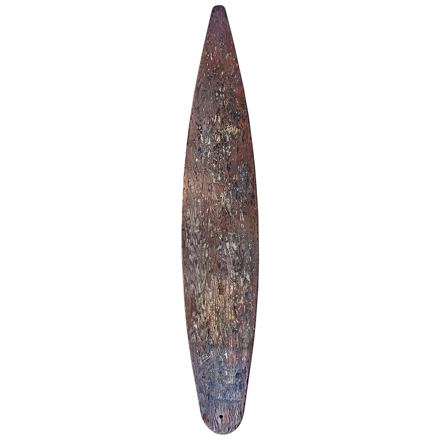 Antique Wooden Surfboard