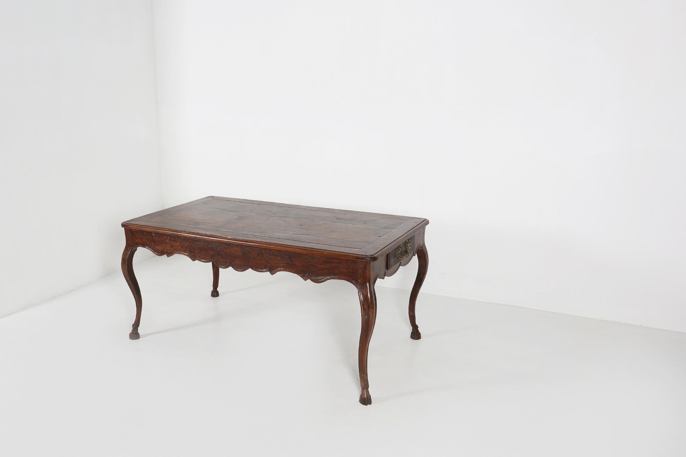 Romantic Antique Wooden Table Ca.1850