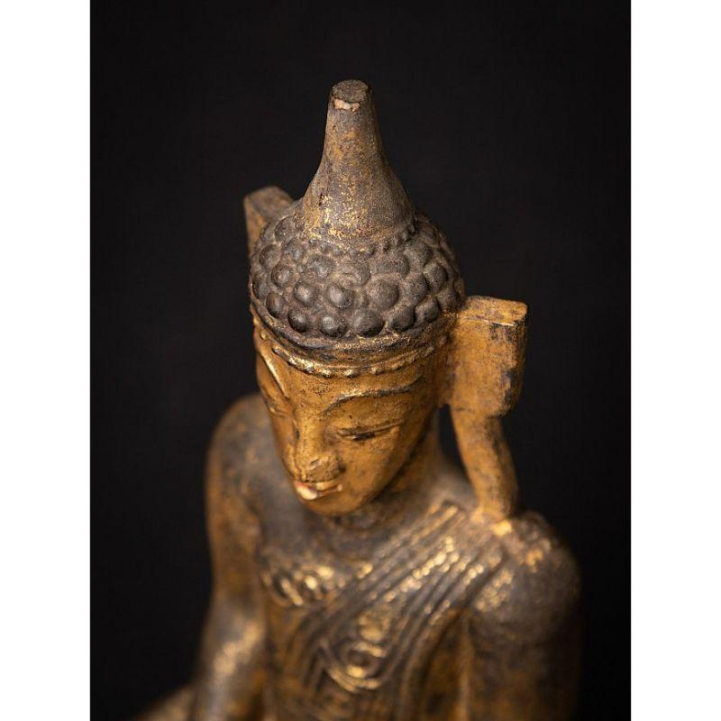 Antique Wooden Tai Lue Buddha from Burma For Sale 9