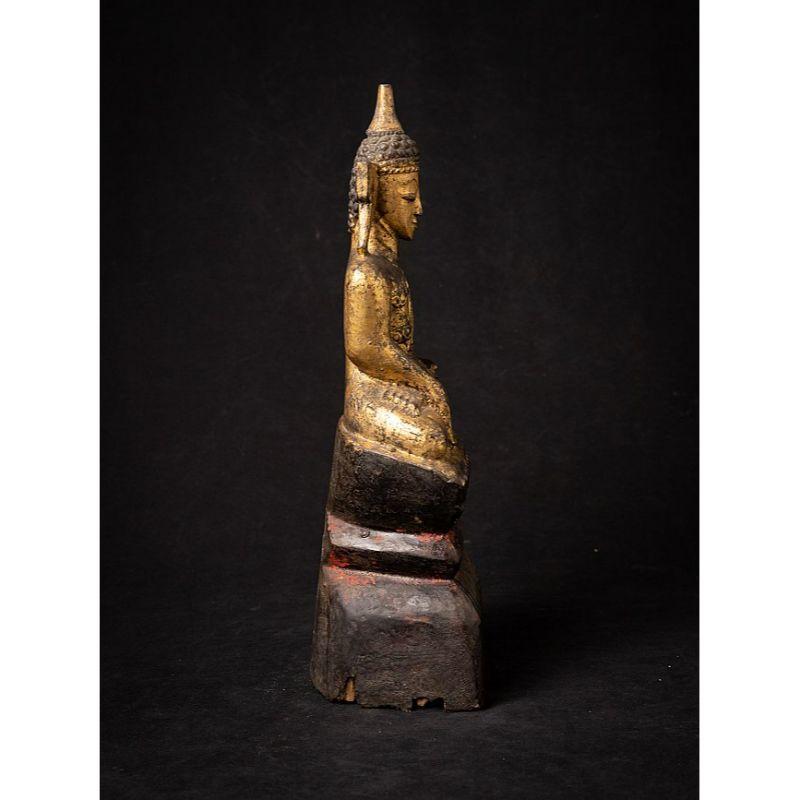 18th Century and Earlier Antique Wooden Tai Lue Buddha from Burma For Sale