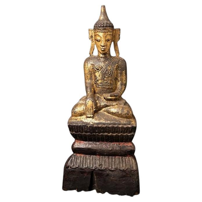 Antique Wooden Tai Lue Buddha from Burma For Sale