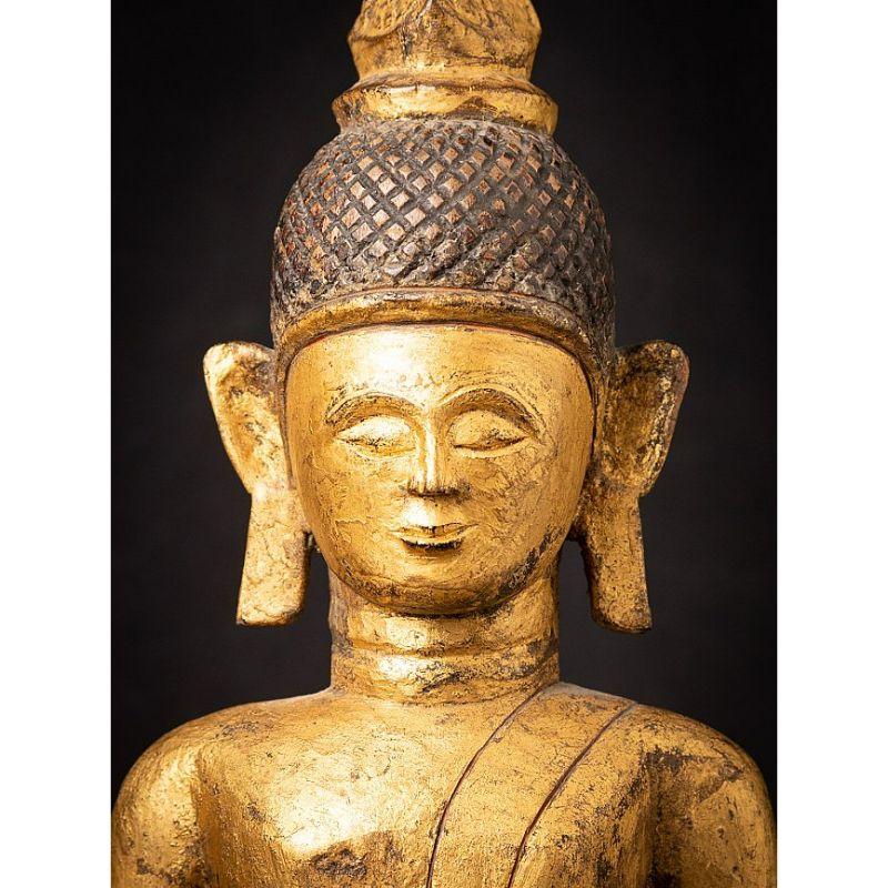 Antique Wooden Tai Lue Buddha from Laos For Sale 5