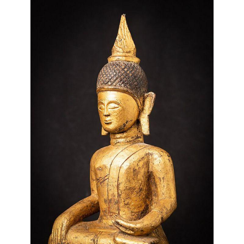 Antique Wooden Tai Lue Buddha from Laos For Sale 6