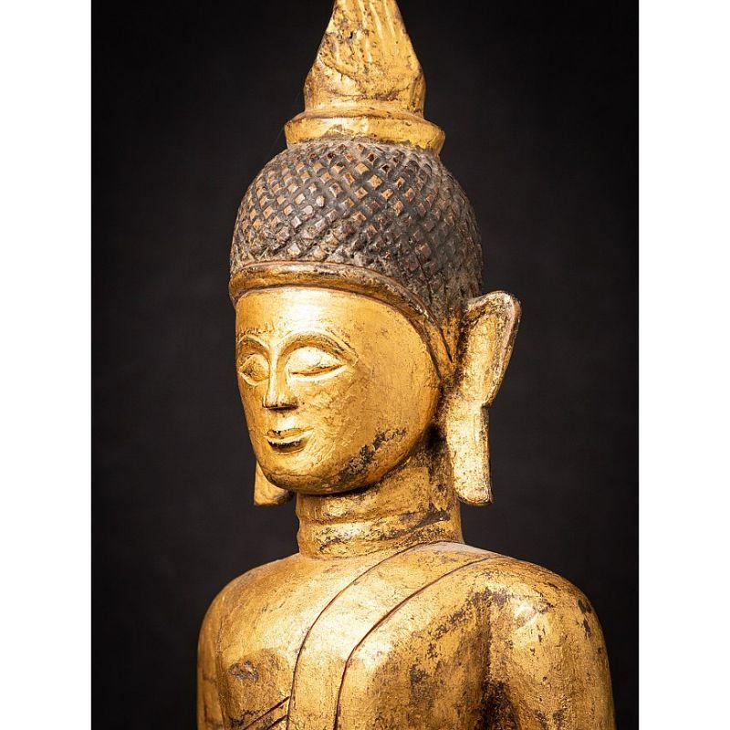 Antique Wooden Tai Lue Buddha from Laos For Sale 7