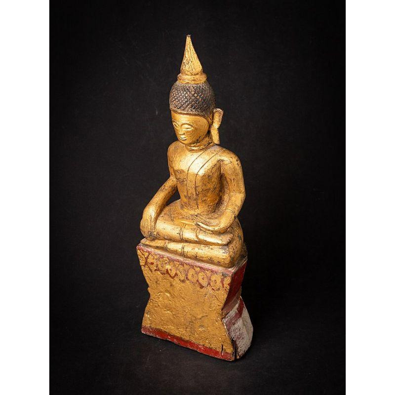 Antique Wooden Tai Lue Buddha from Laos For Sale 8