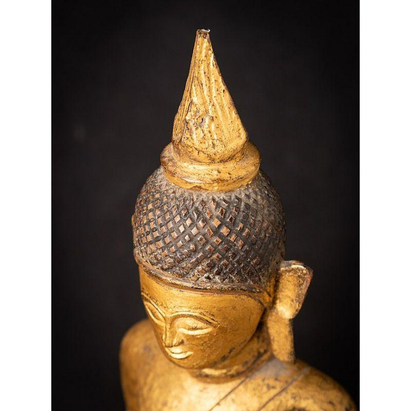Antique Wooden Tai Lue Buddha from Laos For Sale 9