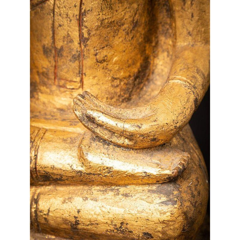 Antique Wooden Tai Lue Buddha from Laos For Sale 13