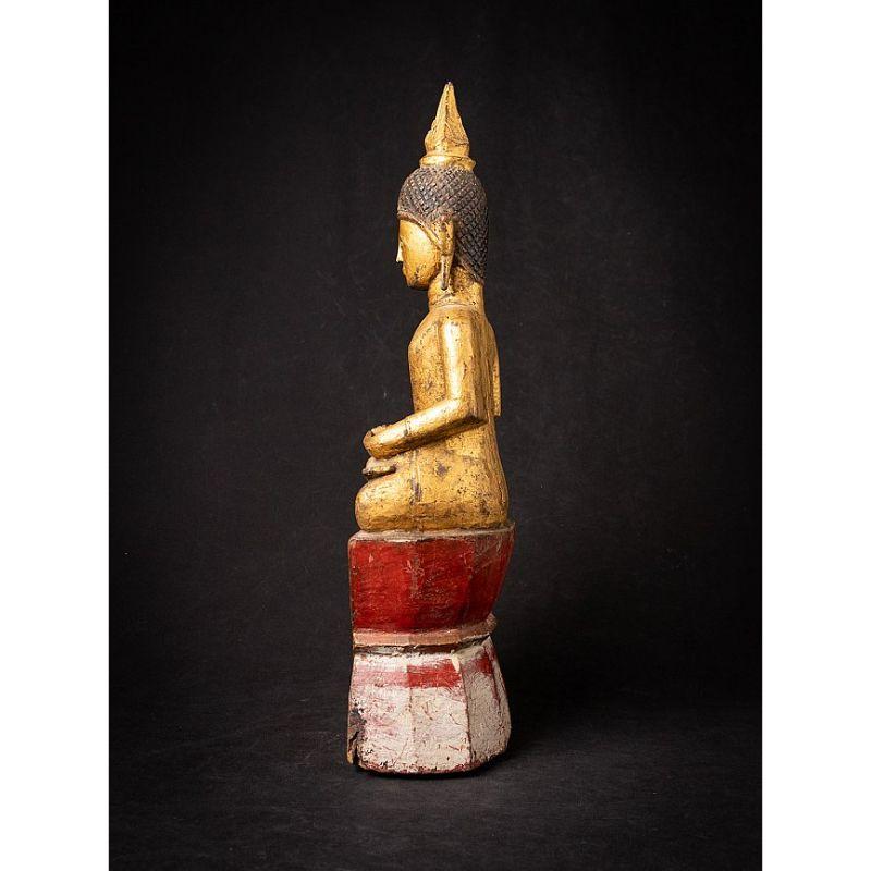 Laotian Antique Wooden Tai Lue Buddha from Laos For Sale