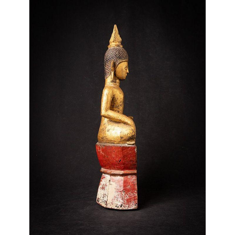 19th Century Antique Wooden Tai Lue Buddha from Laos For Sale