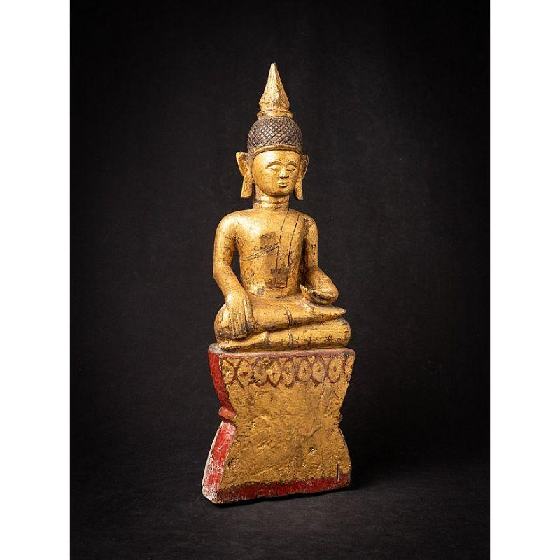 Antique Wooden Tai Lue Buddha from Laos For Sale 1