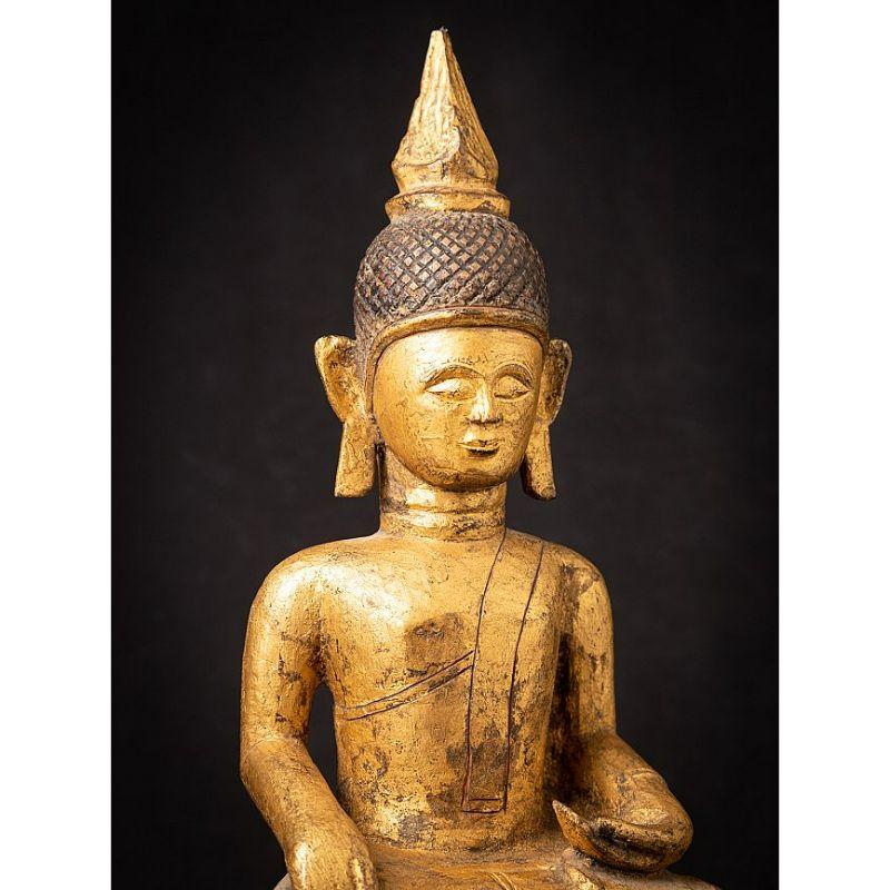 Antique Wooden Tai Lue Buddha from Laos For Sale 2