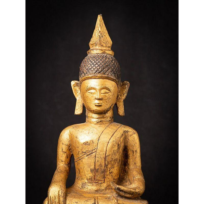 Antique Wooden Tai Lue Buddha from Laos For Sale 4
