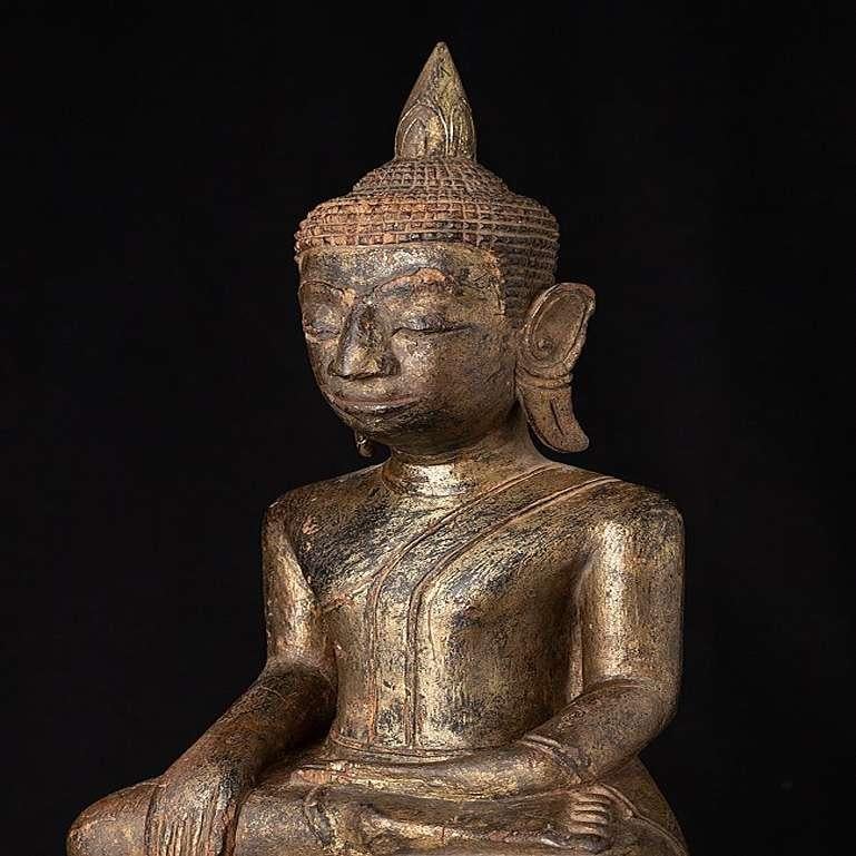 Antique Wooden Thai Ayutthaya Buddha Statue from Thailand 7