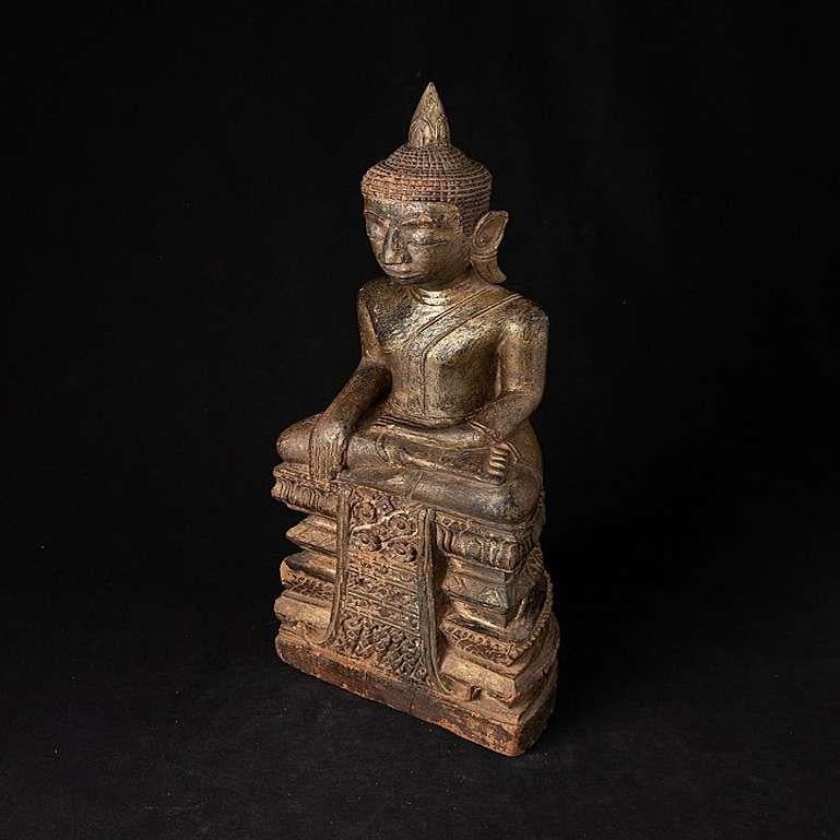 Antique Wooden Thai Ayutthaya Buddha Statue from Thailand 9
