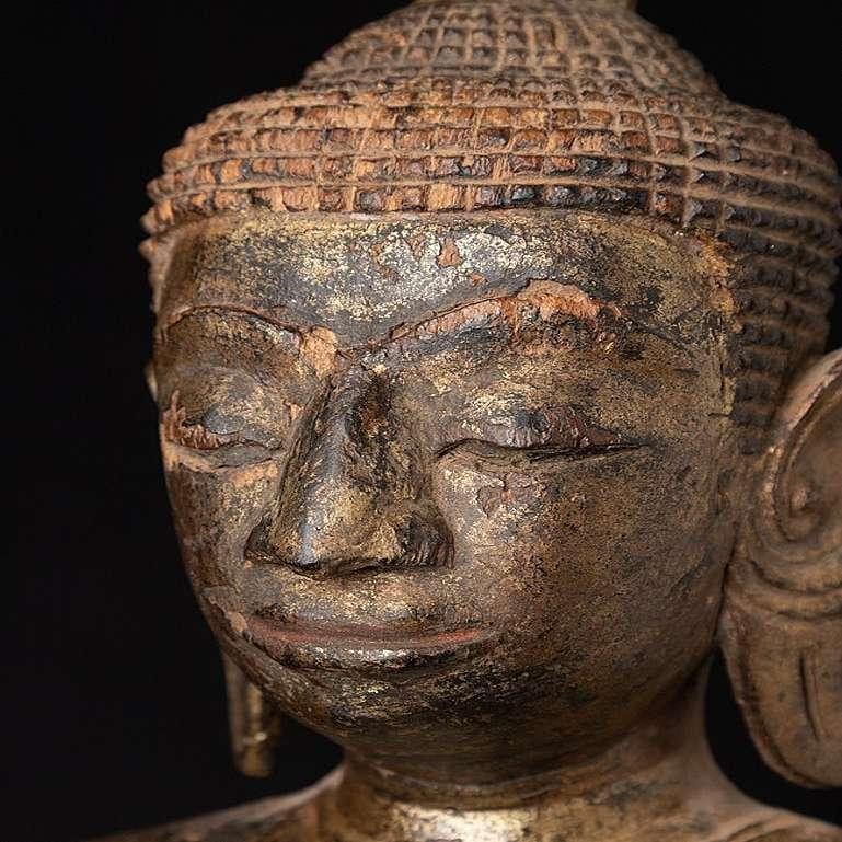 Antique Wooden Thai Ayutthaya Buddha Statue from Thailand 11