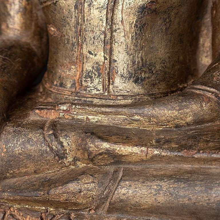 Antique Wooden Thai Ayutthaya Buddha Statue from Thailand 13