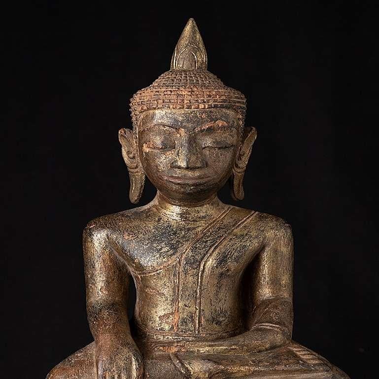 Antique Wooden Thai Ayutthaya Buddha Statue from Thailand 5