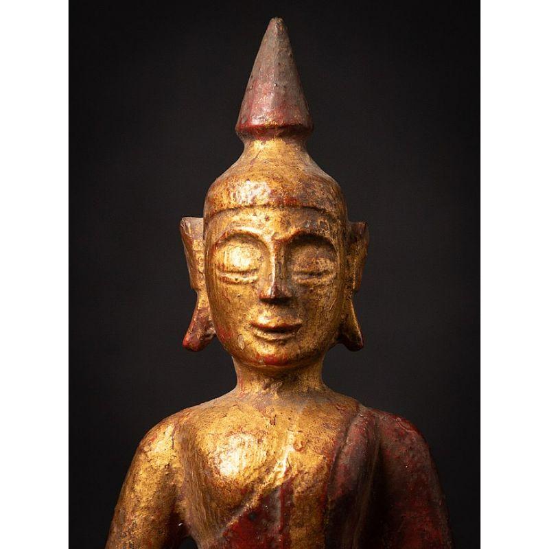 Antique wooden Thai Buddha statue from Thailand 5
