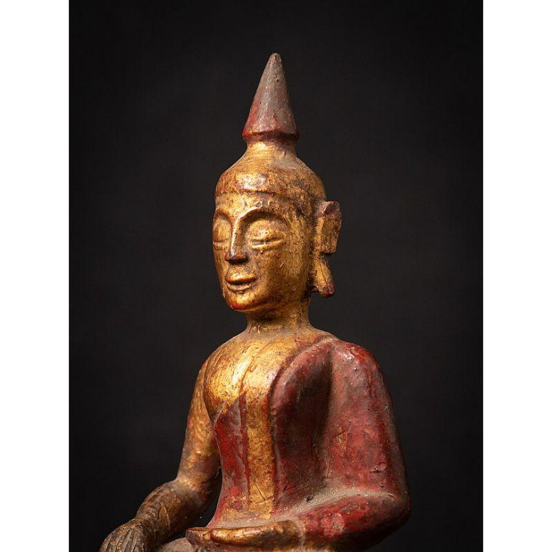 Antique wooden Thai Buddha statue from Thailand 6