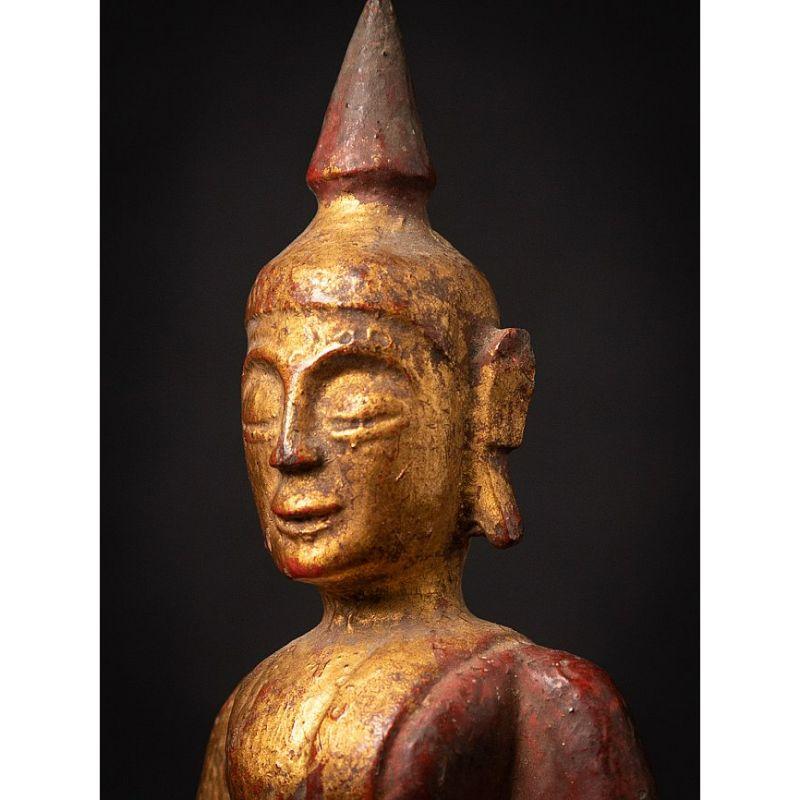Antique wooden Thai Buddha statue from Thailand 7