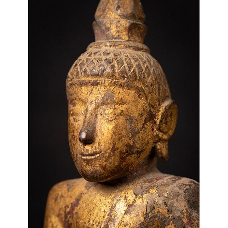Antique Wooden Thai Buddha Statue from Thailand 11
