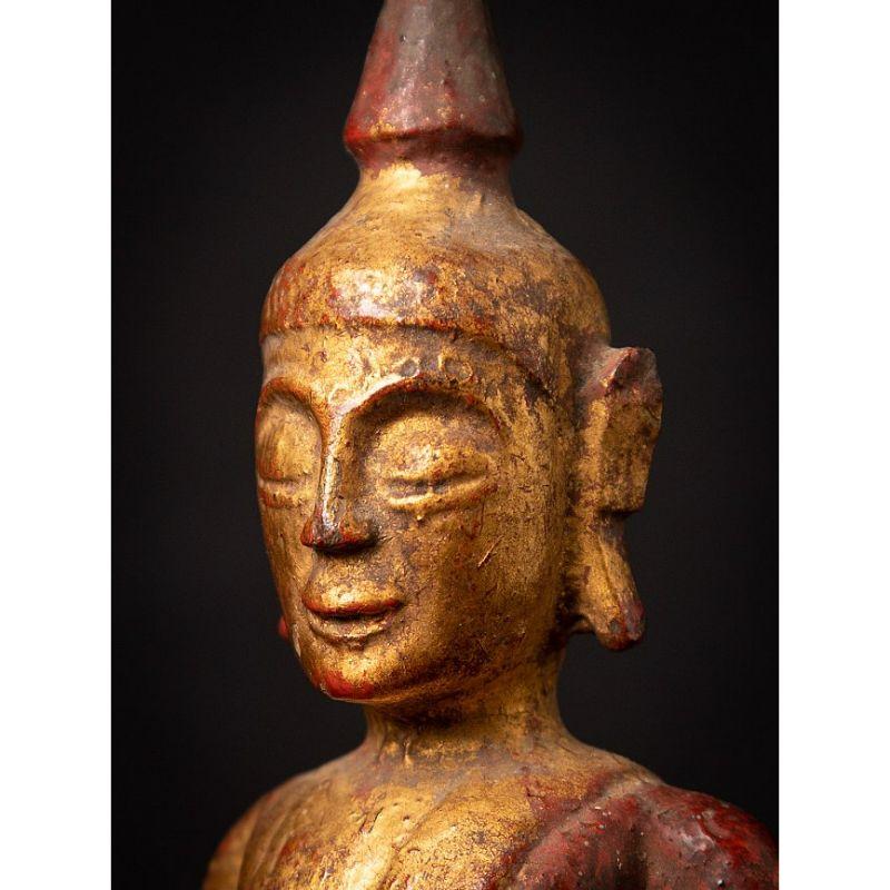 Antique wooden Thai Buddha statue from Thailand 10