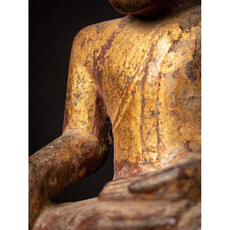 Antique Wooden Thai Buddha Statue from Thailand 12