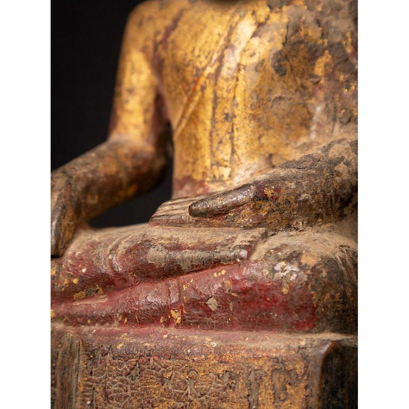 Antique Wooden Thai Buddha Statue from Thailand 14