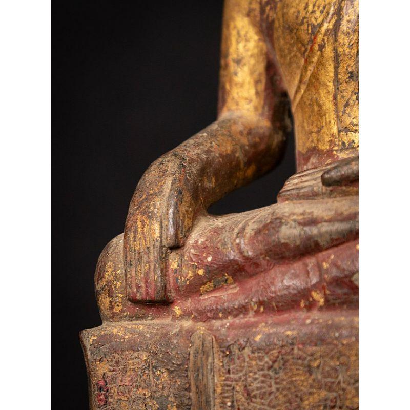 Antique Wooden Thai Buddha Statue from Thailand 15