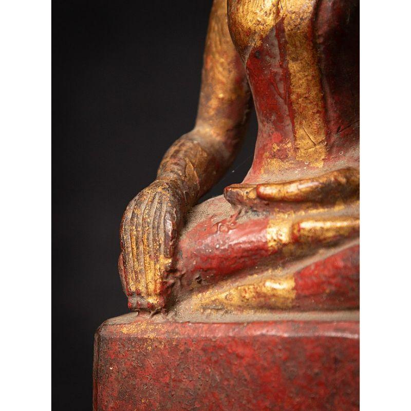 Antique wooden Thai Buddha statue from Thailand 14