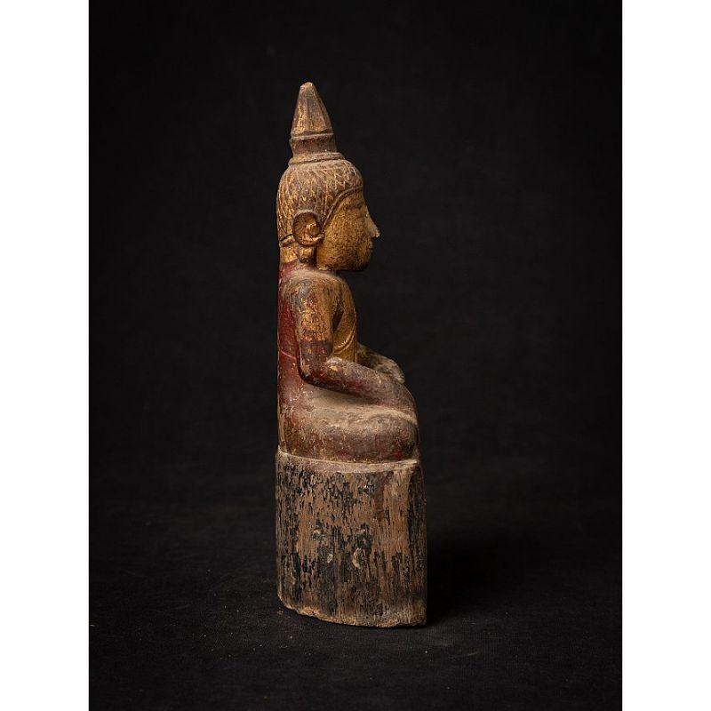 Antique Wooden Thai Buddha Statue from Thailand 1