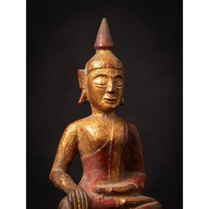 Antique wooden Thai Buddha statue from Thailand 2
