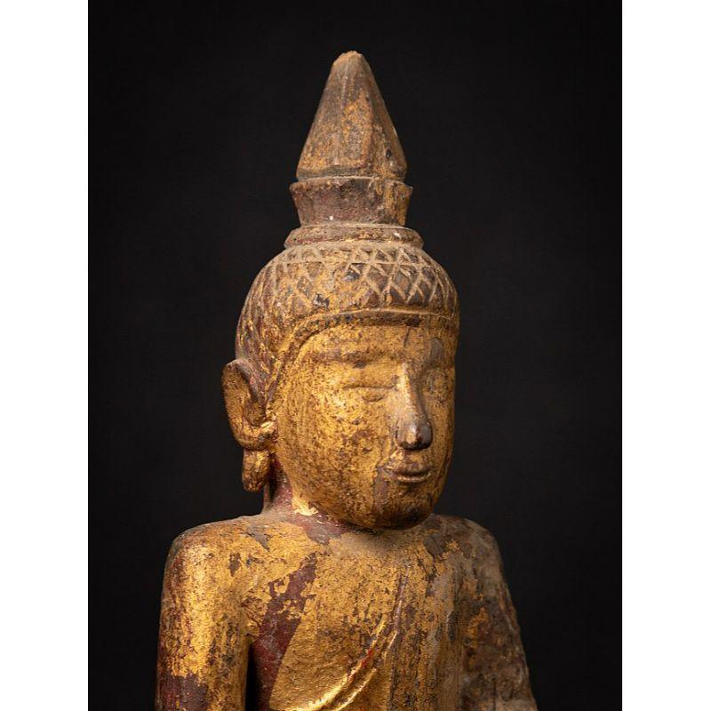 Antique Wooden Thai Buddha Statue from Thailand 4