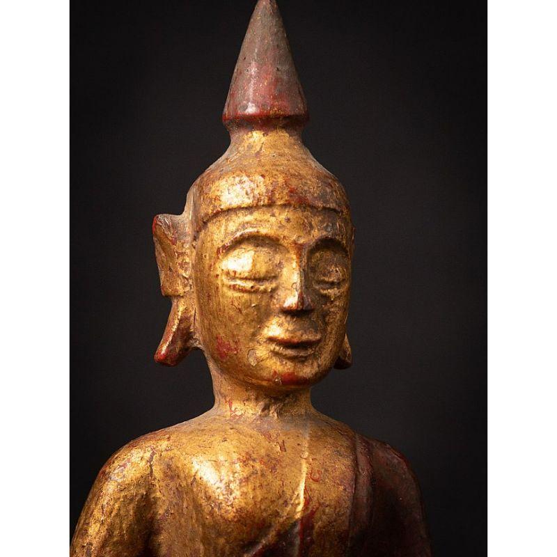 Antique wooden Thai Buddha statue from Thailand 3