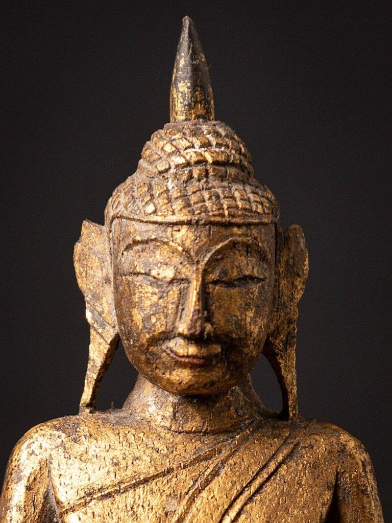 Antique Wooden Thai Buddha Statue from Thailand 6