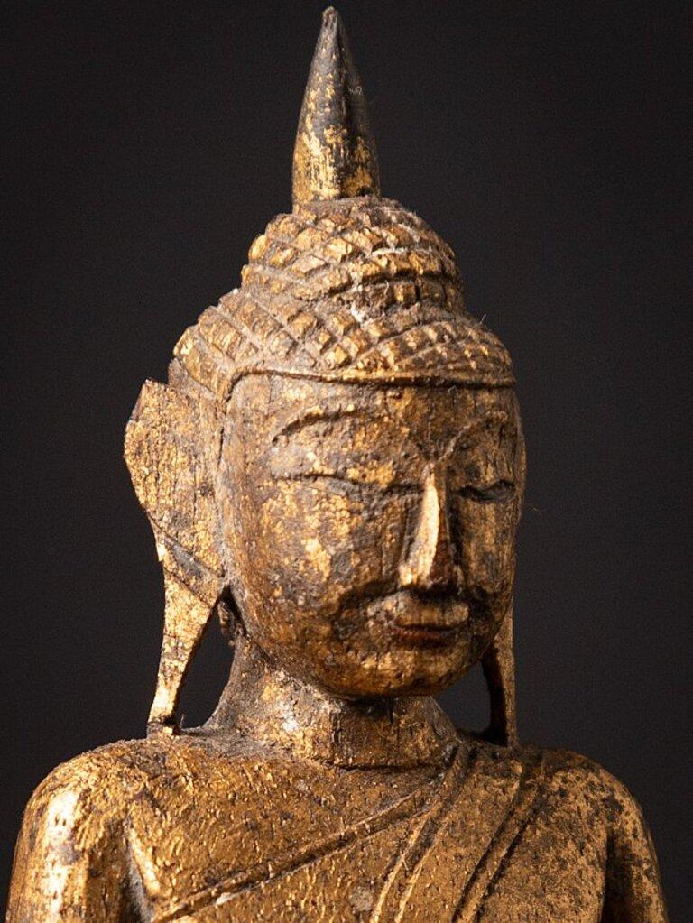 Antique Wooden Thai Buddha Statue from Thailand 4