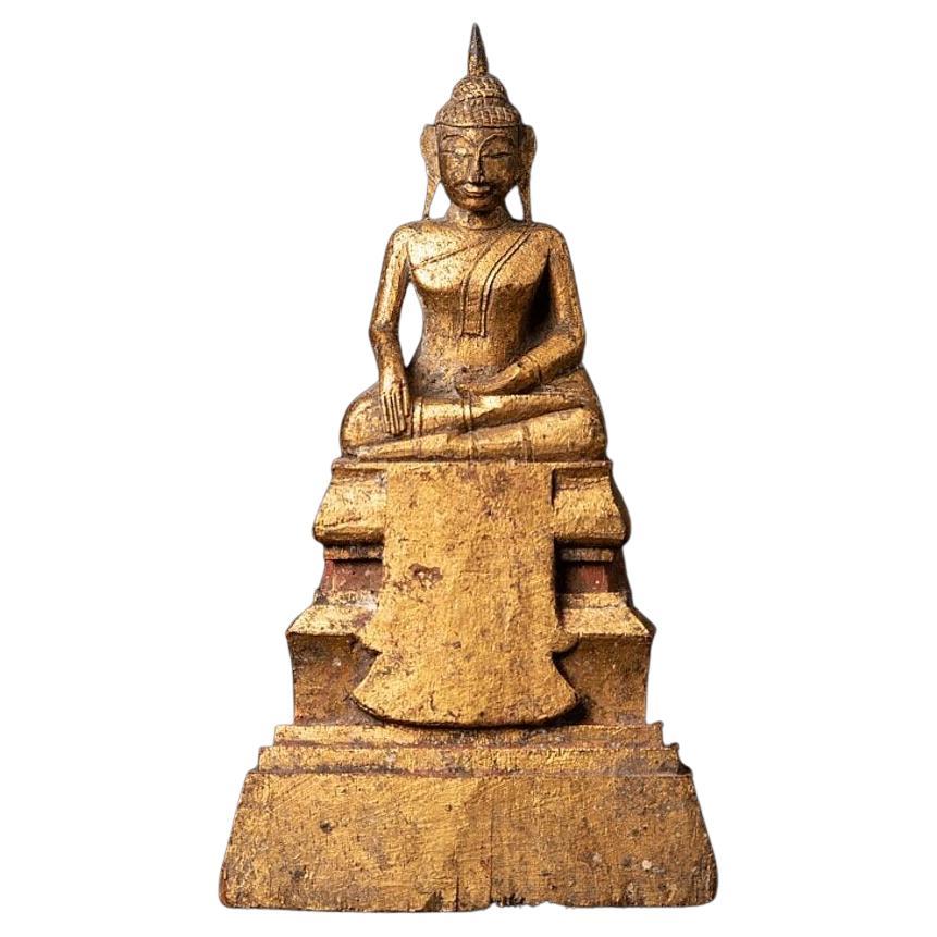 Antique Wooden Thai Buddha Statue from Thailand