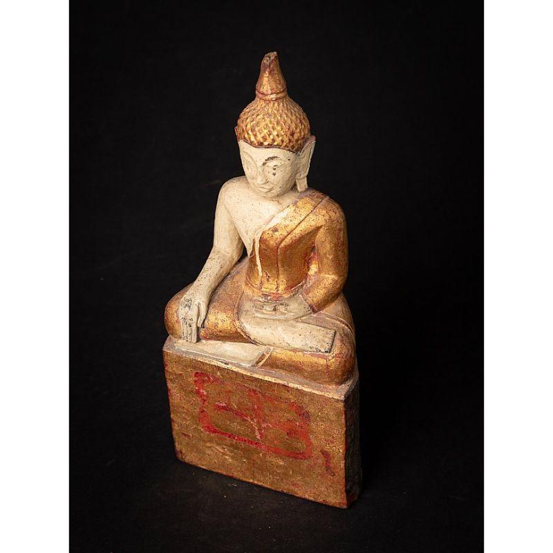Antique Wooden Thai Lanna Buddha from Thailand For Sale 9